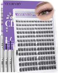 EYDEVRO Natural Lash Clusters Kit - Wispy D-Curl 10-16mm Lashes + Bond & Seal
