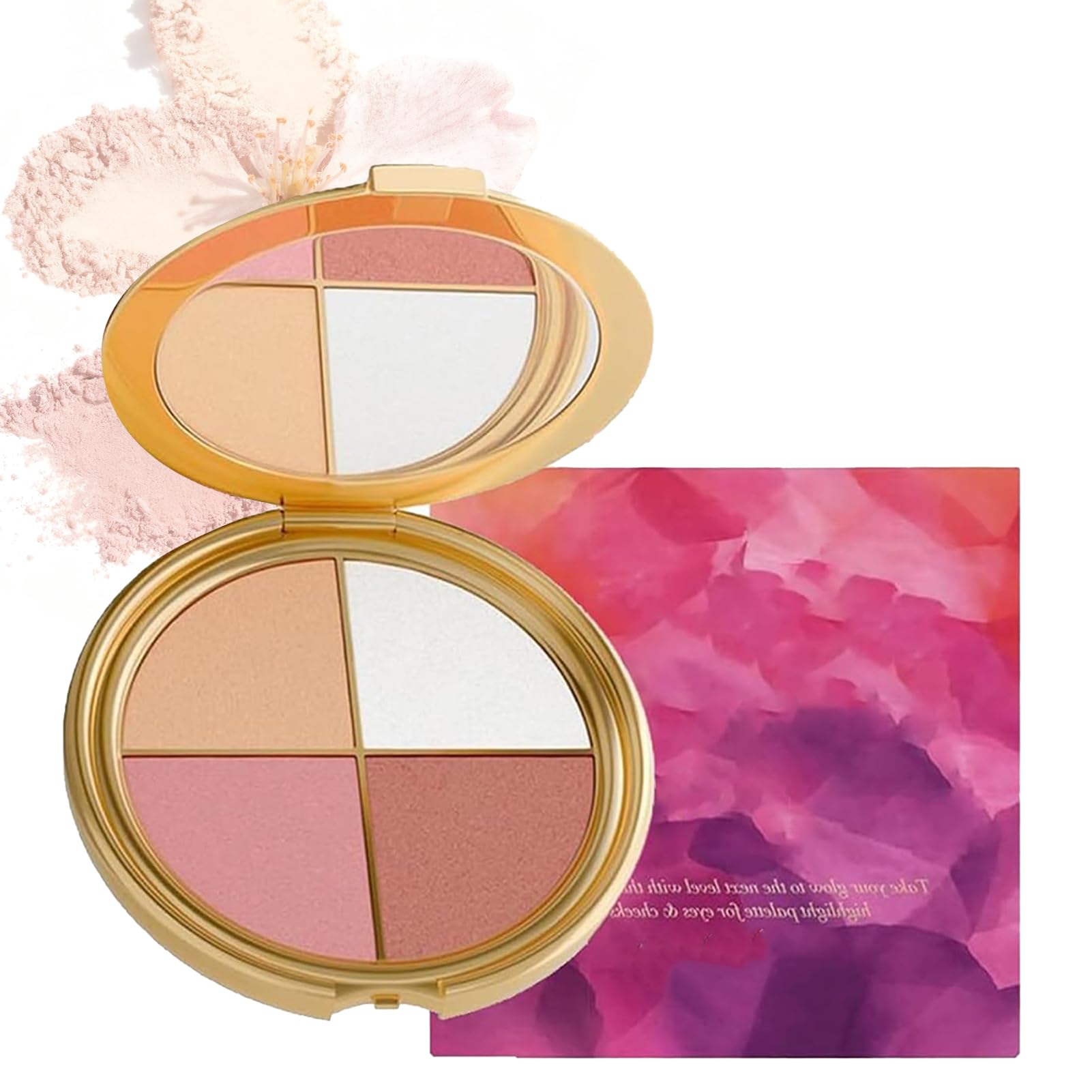 Eye & Cheek Palette 4-in-1 – Blendable Blush & Highlighter for Face & Eyes | Travel-Ready
