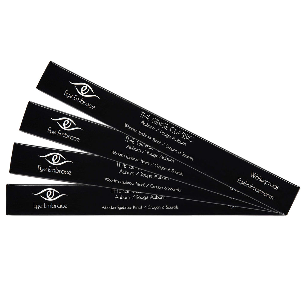 Eye Embrace The Ginge Classic Auburn Red Wooden Brow Pencil – Waterproof, Double-Ended, Cruelty-Free