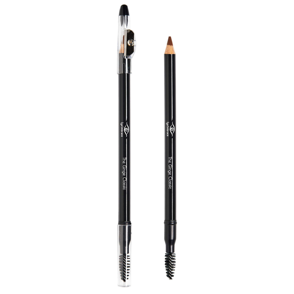 Eye Embrace The Ginge Classic Auburn Red Wooden Brow Pencil – Waterproof, Double-Ended, Cruelty-Free