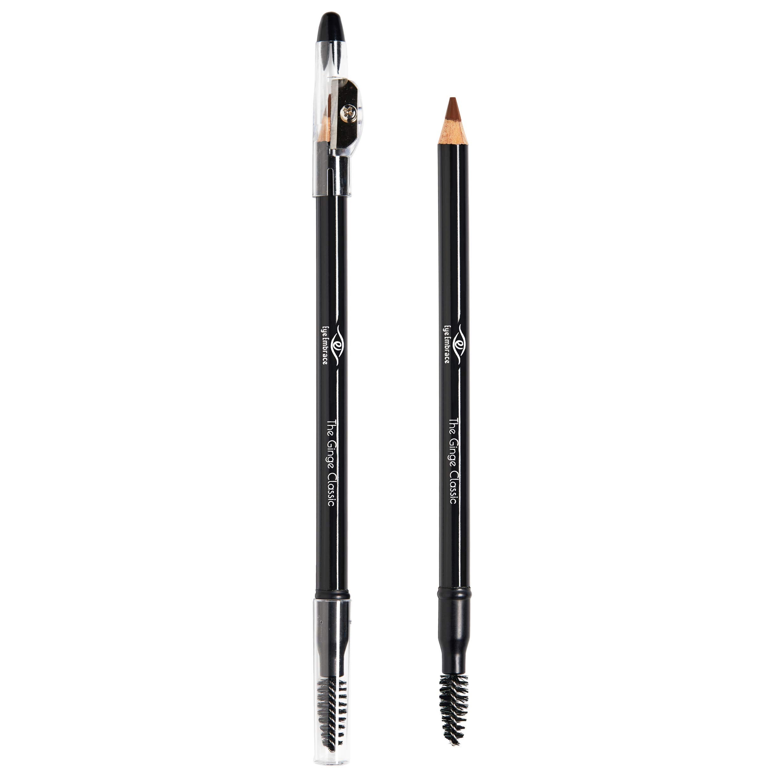Eye Embrace The Ginge Classic Auburn Red Wooden Brow Pencil – Waterproof, Double-Ended, Cruelty-Free