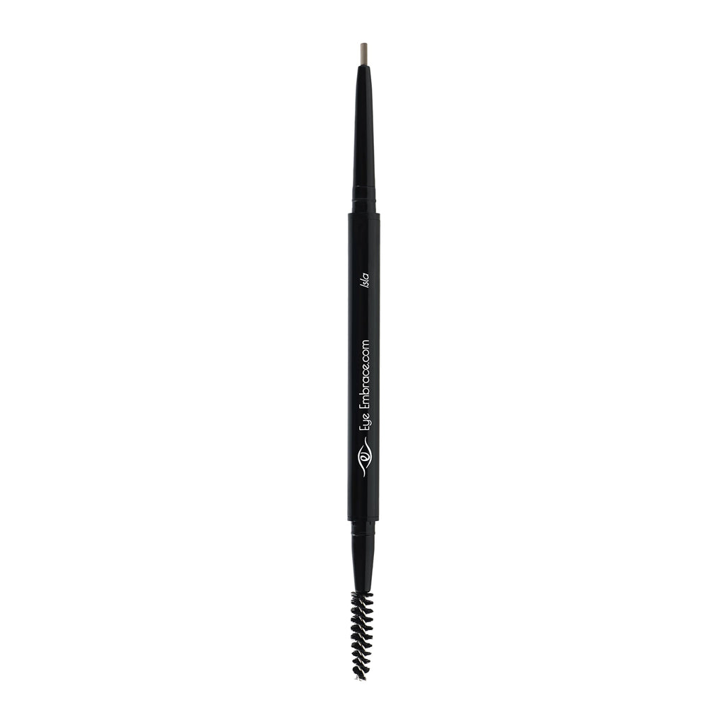 Eye Embrace Isla Micro Tip Pen: Waterproof Dual-Ended Brow Pencil in Gray-Brown