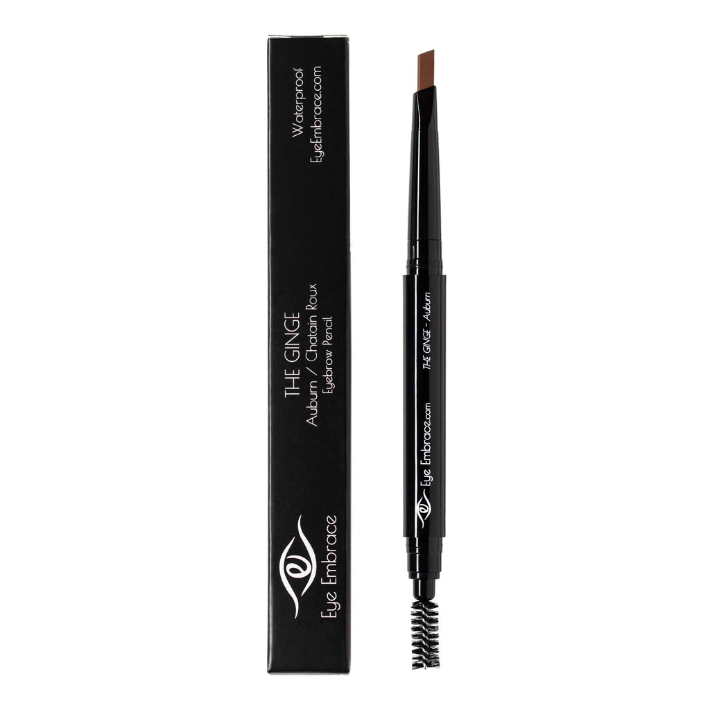 Eye Embrace The Ginge Auburn Red Eyebrow Pencil – Waterproof, Double-Ended Angled Tip & Spoolie