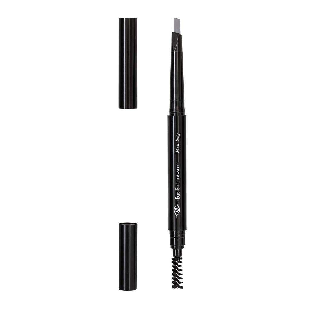Eye Embrace Warm Betty Light Gray Eyebrow Pencil – Waterproof, Double-Ended Angled Tip & Spoolie, Cruelty-Free
