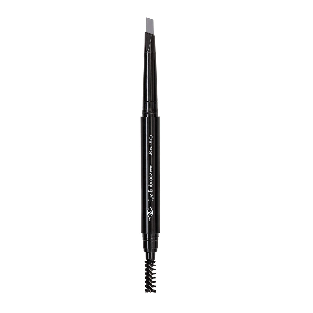 Eye Embrace Warm Betty Light Gray Eyebrow Pencil – Waterproof, Double-Ended Angled Tip & Spoolie, Cruelty-Free