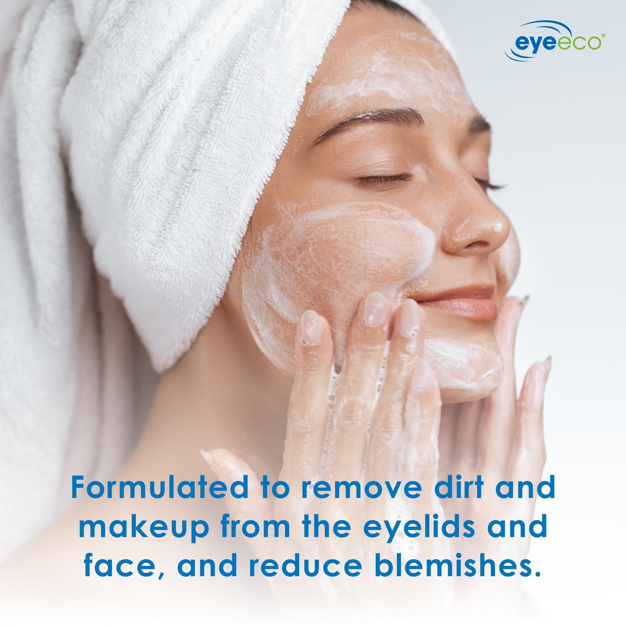 EyeEco Advanced Tea Tree Eyelid & Facial Cleanser - 180mL | Gentle, Hydrating for Sensitive Skin