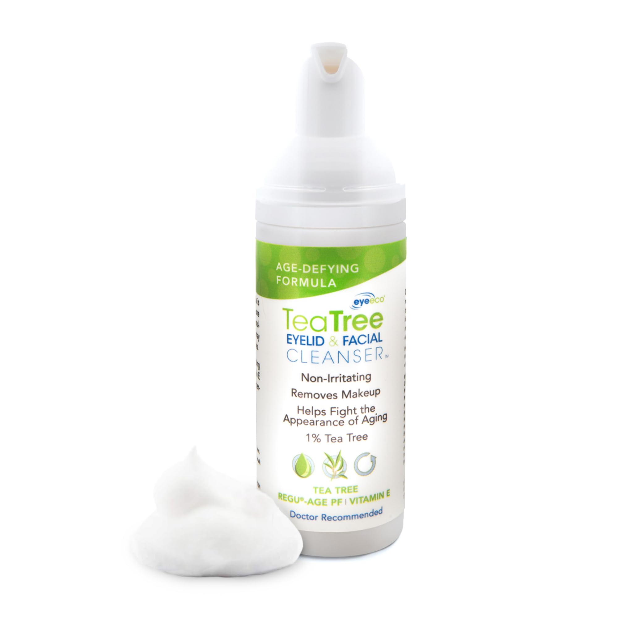 EyeEco Age-Defying Tea Tree Eyelid & Facial Cleanser – 50mL | Gentle, Non-Irritating Formula