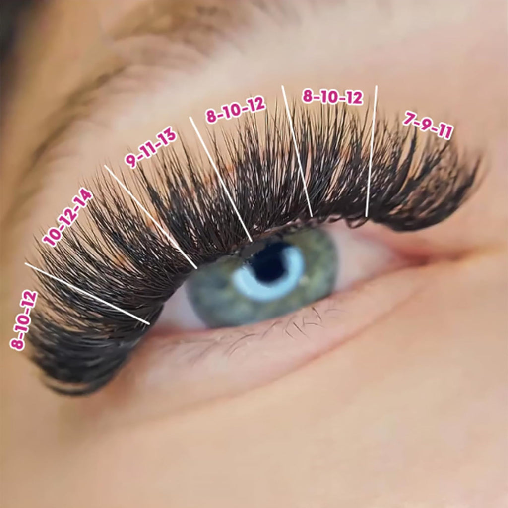 Eyesy Lash 500 Camellia Promade Fans – 5D 0.07, 8–12mm CC Curl