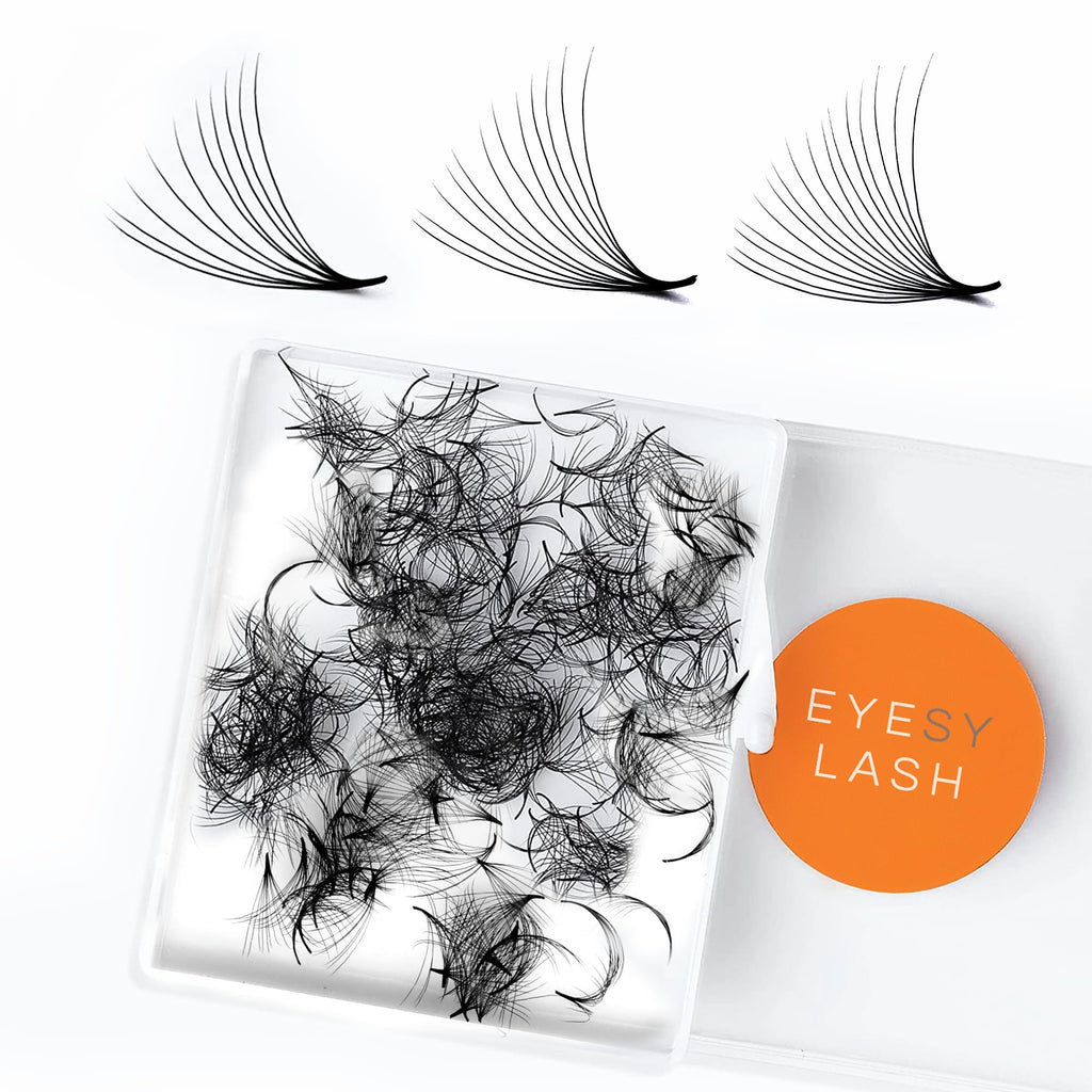 Eyesy Lash 500 Promade Fans – Premium Volume Premade Lashes (10D 0.07 C 12mm)