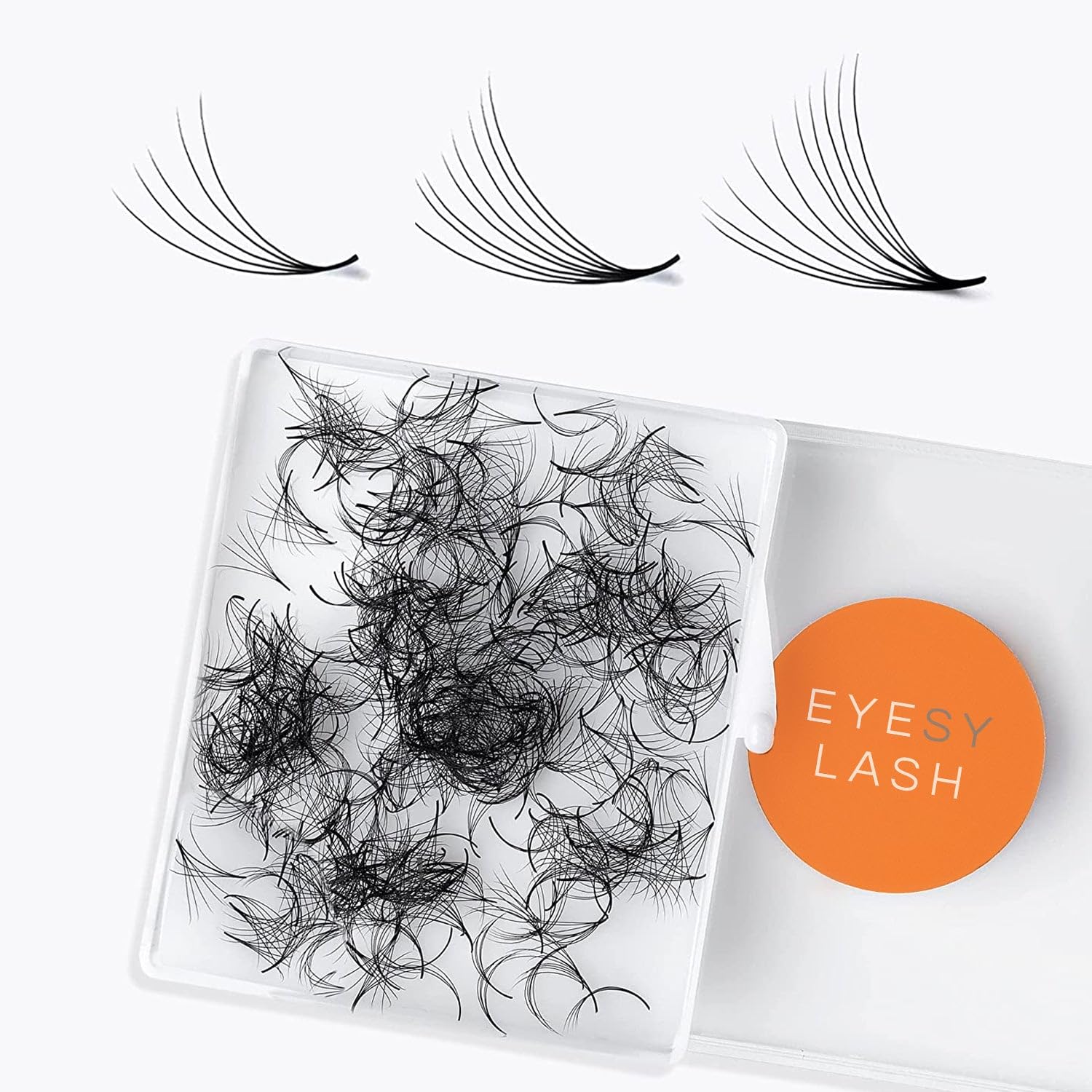 Eyesy Lash 500 Promade Fans – Volume Premade Lashes (5D 0.07, 12mm), Pointy Base