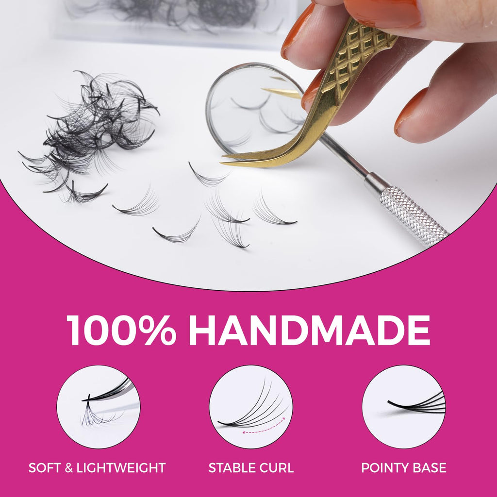 Eyesy Lash 500 Promade Fans – Volume Premade Lash Fans, Pointy Base