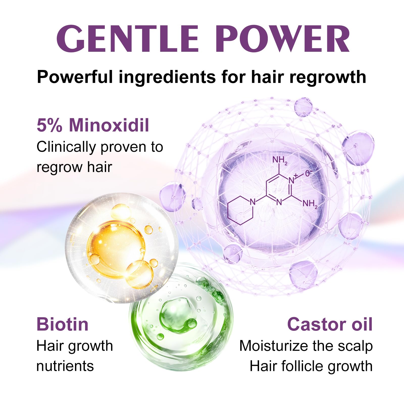 EZBIORT 5% Minoxidil Spray for Women – 4‑Pack, Biotin-Infused Hair Regrowth, 13oz (7 Month Supply)