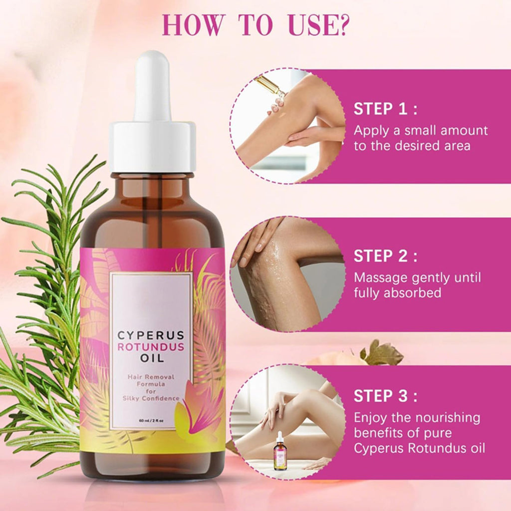 EZBNG Cyperus Rotundus Oil 60ml – Natural Hair Inhibitor & Moisturizer