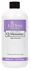 EZFlow Q Monomer Acrylic Nail Liquid – Strong Nail Extensions, DIY Salon-Quality, 15.2 fl oz