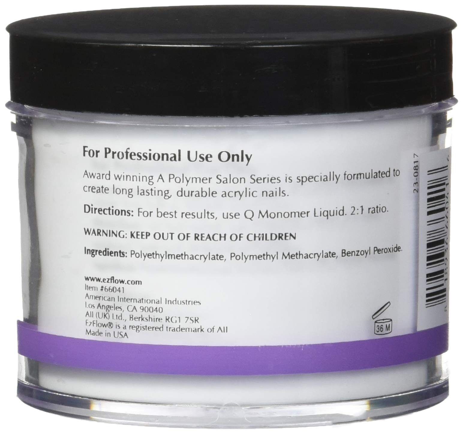 EzFlow A Polymer Clear False Nails – 4 Ounce