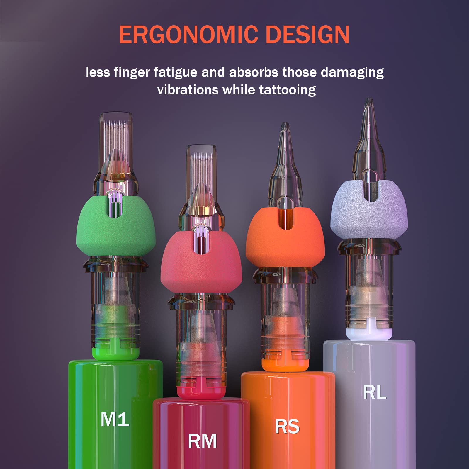 EZ Tattoo Cartridges 16Pcs #10 (13RM) Bugpin Curved/Round Magnum Long Taper | EZTAT2 V SELECT Plus