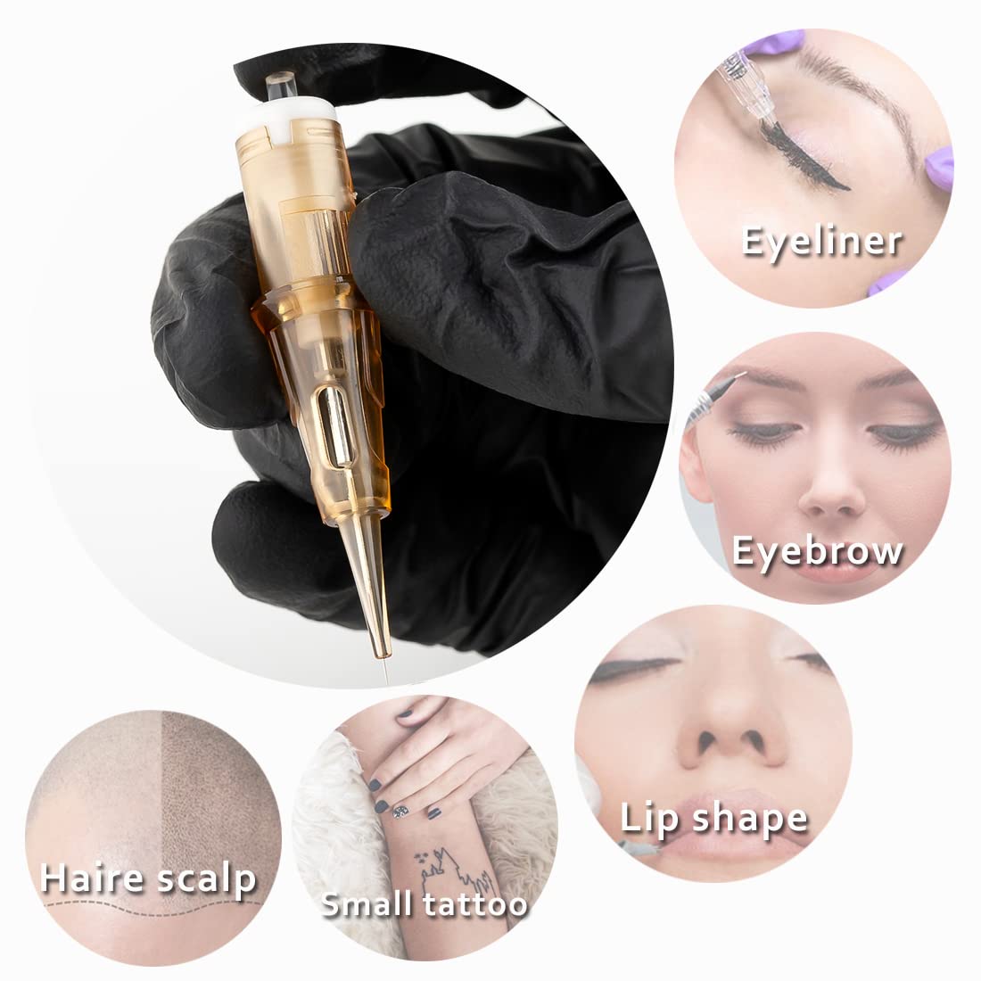EZTAT2 EZ Permanent Makeup Cartridges 1RL – V-Select Aura, 0.30mm, 20Pcs
