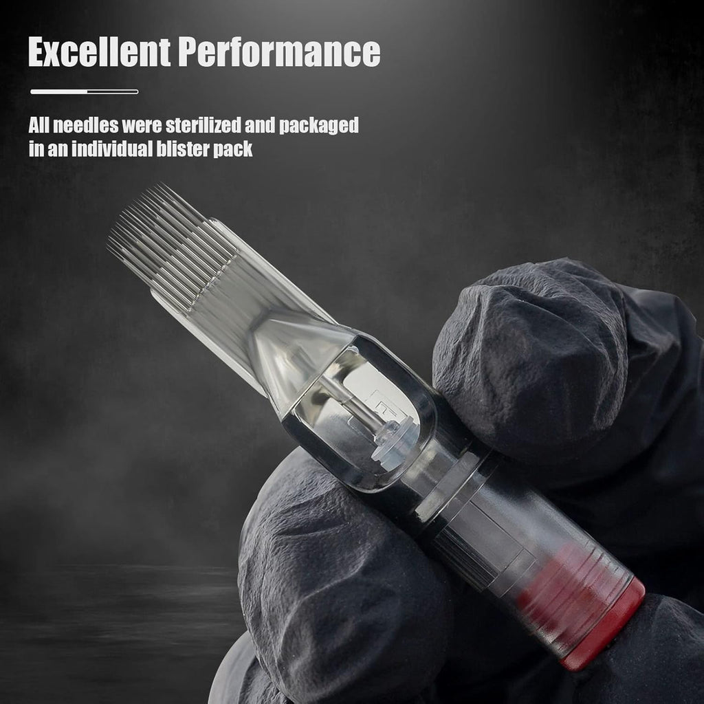 EZTAT2 EZ Tattoo Cartridges 50Pcs #12 (13RM) Standard Curved Magnum – Safe & Precise