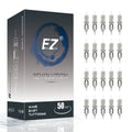 EZ Tattoo Cartridge Needles Assorted - 50Pcs #10 Mixed (3RL 5RL 7RL 9RL 11RL) Bugpin Round Liner Cartridges for Tattooing - EZTAT2 Revolution