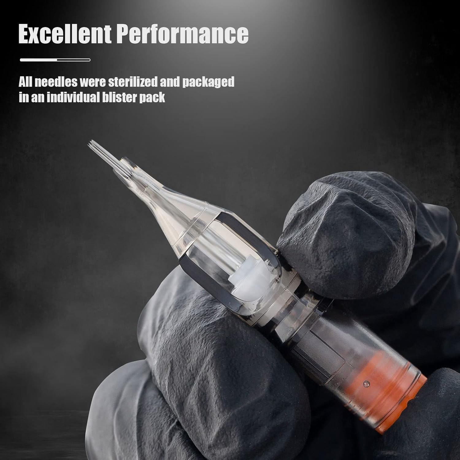 EZTat2 Revolution Cartridge Needles #12 (11RS) – 50Pcs, Standard Round Shader with Membrane