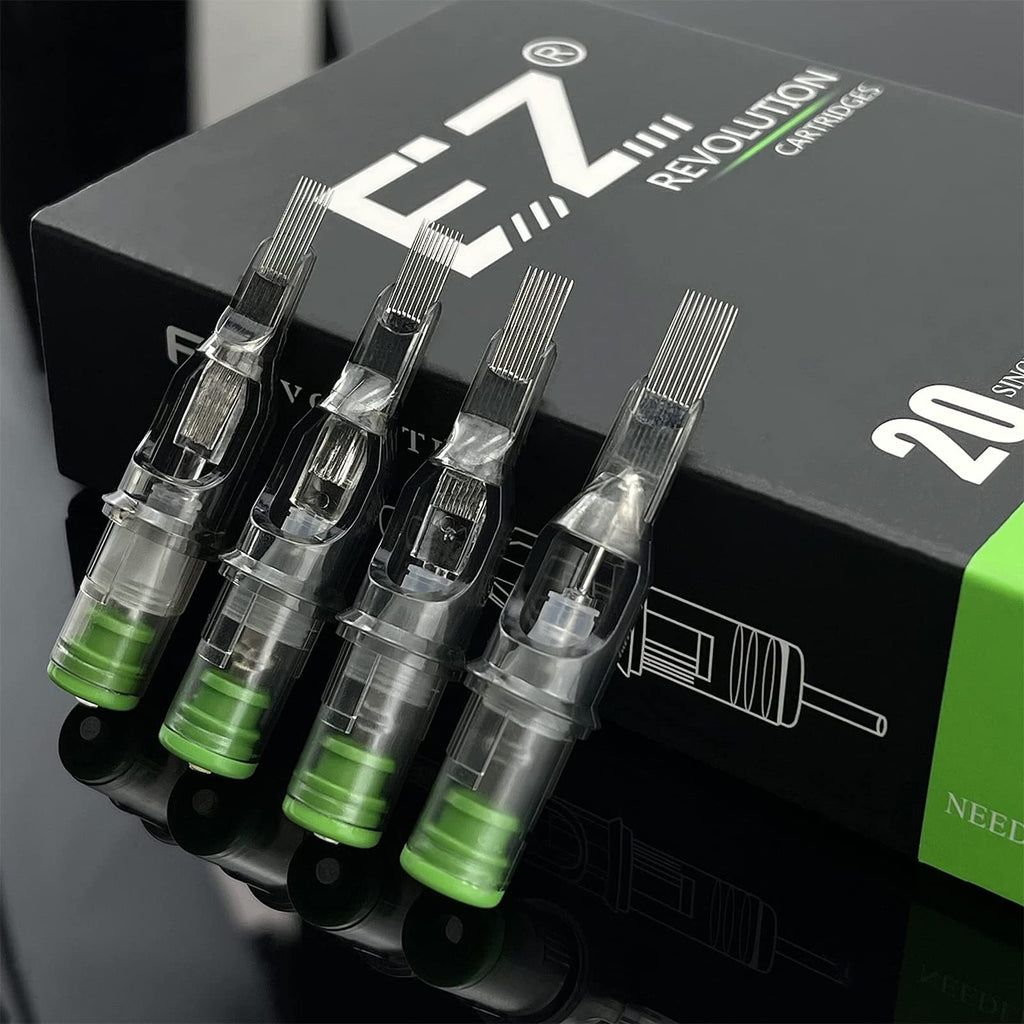 EZTAT2 EZ Tattoo Cartridge Needles Assorted – 50Pcs Mixed 7M1/9M1/11M1/13M1/15M1 Bugpin Magnum Cartridges for Rotary Tattoo Pen