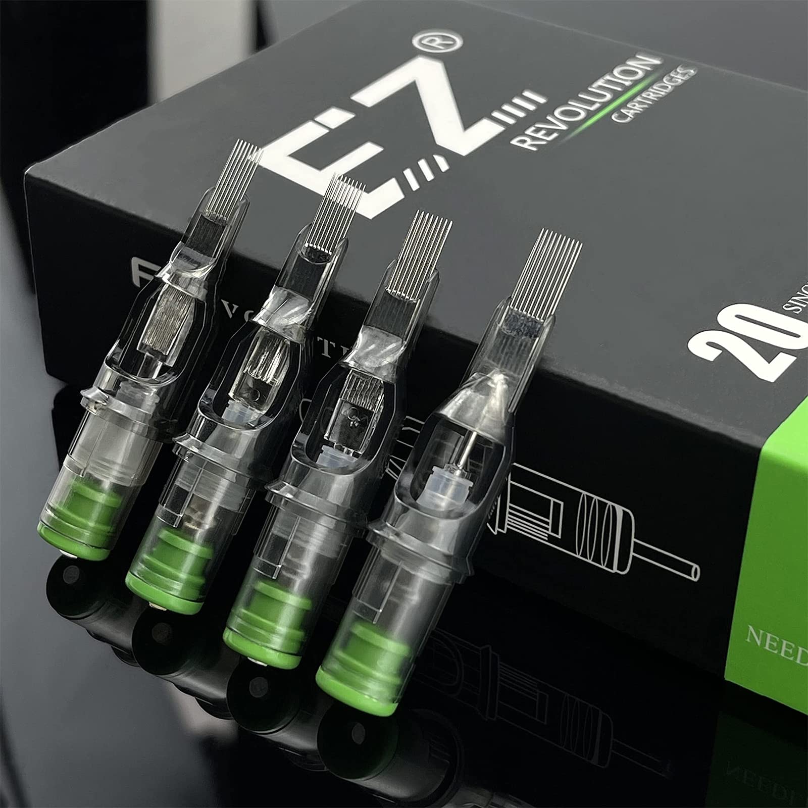 EZTAT2 EZ Tattoo Cartridge Needles Assorted – 50Pcs Mixed 7M1/9M1/11M1/13M1/15M1 Bugpin Magnum Cartridges for Rotary Tattoo Pen