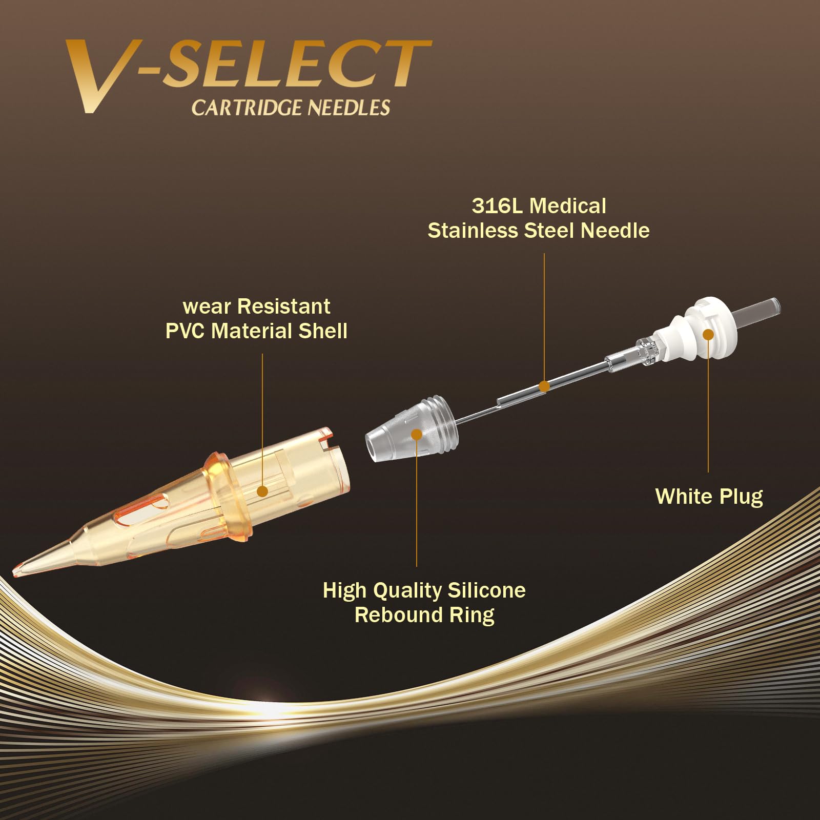EZTAT2 V-SELECT Cartridges 20Pcs #12 (3RL) Round Liner Needles