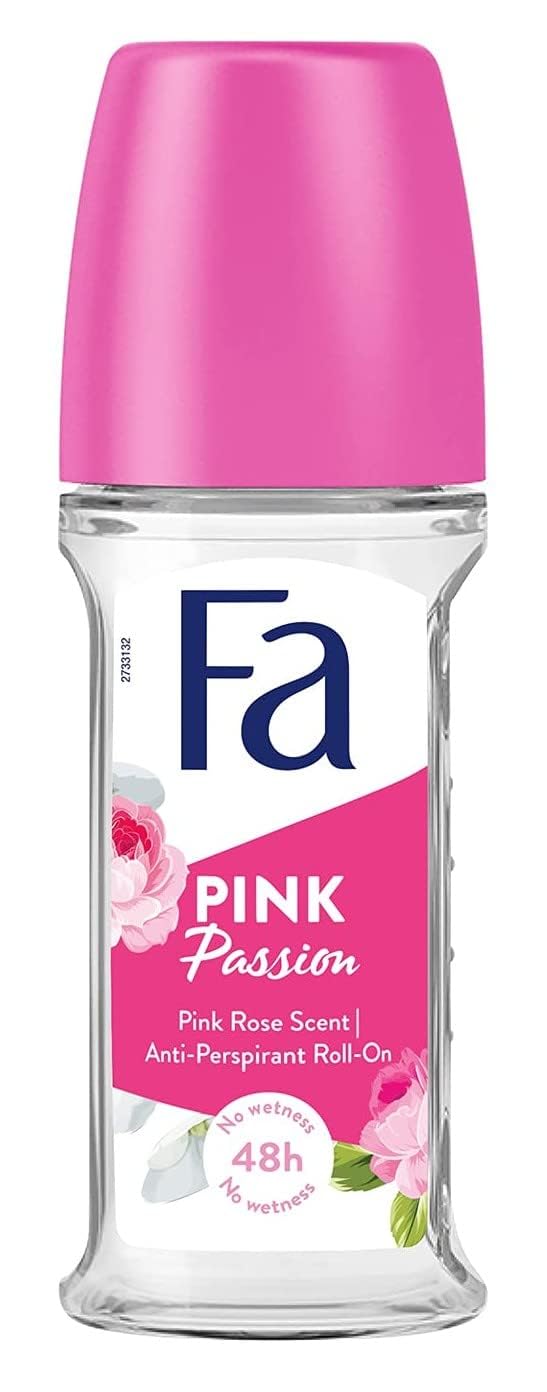 Fa Deodorant Roll-On Pink Passion 1.7 oz (50 ml) – 3 Pack | 48h Odor Protection