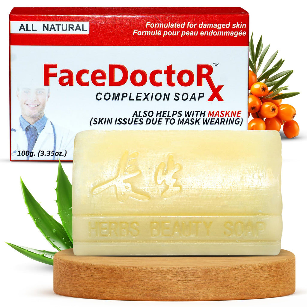 FACEDOCTOR Complexion Bar Soap | Gentle Acne & Rosacea Cleanser with Sea Buckthorn