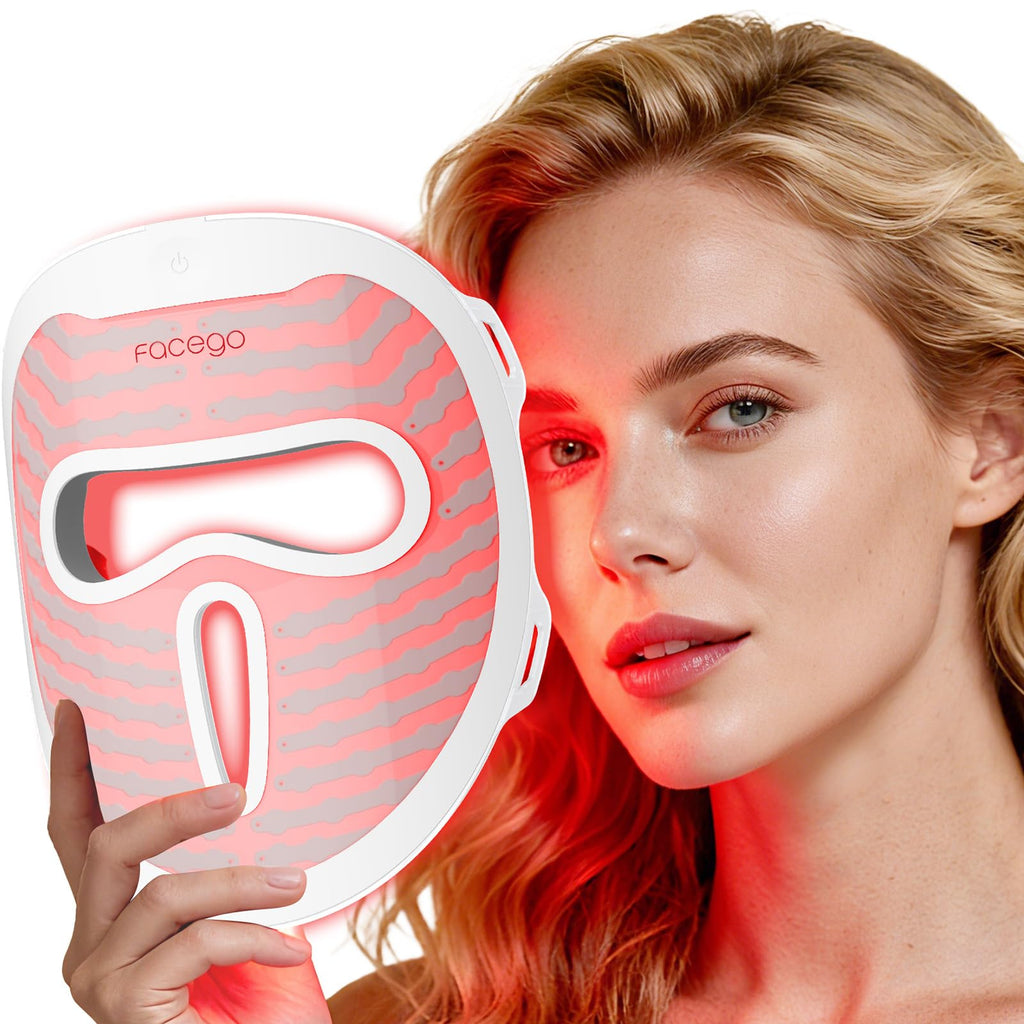 Facego Cordless Red Light Mask | 7+1 Wavelengths, Ergonomic, USB-C Rechargeable