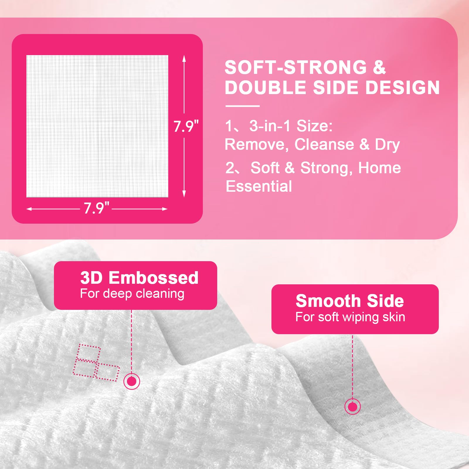 FACEMADE 240 Count Disposable Face Towels – 2-Pack, 100% Biobased, Ultra-Soft & Thick