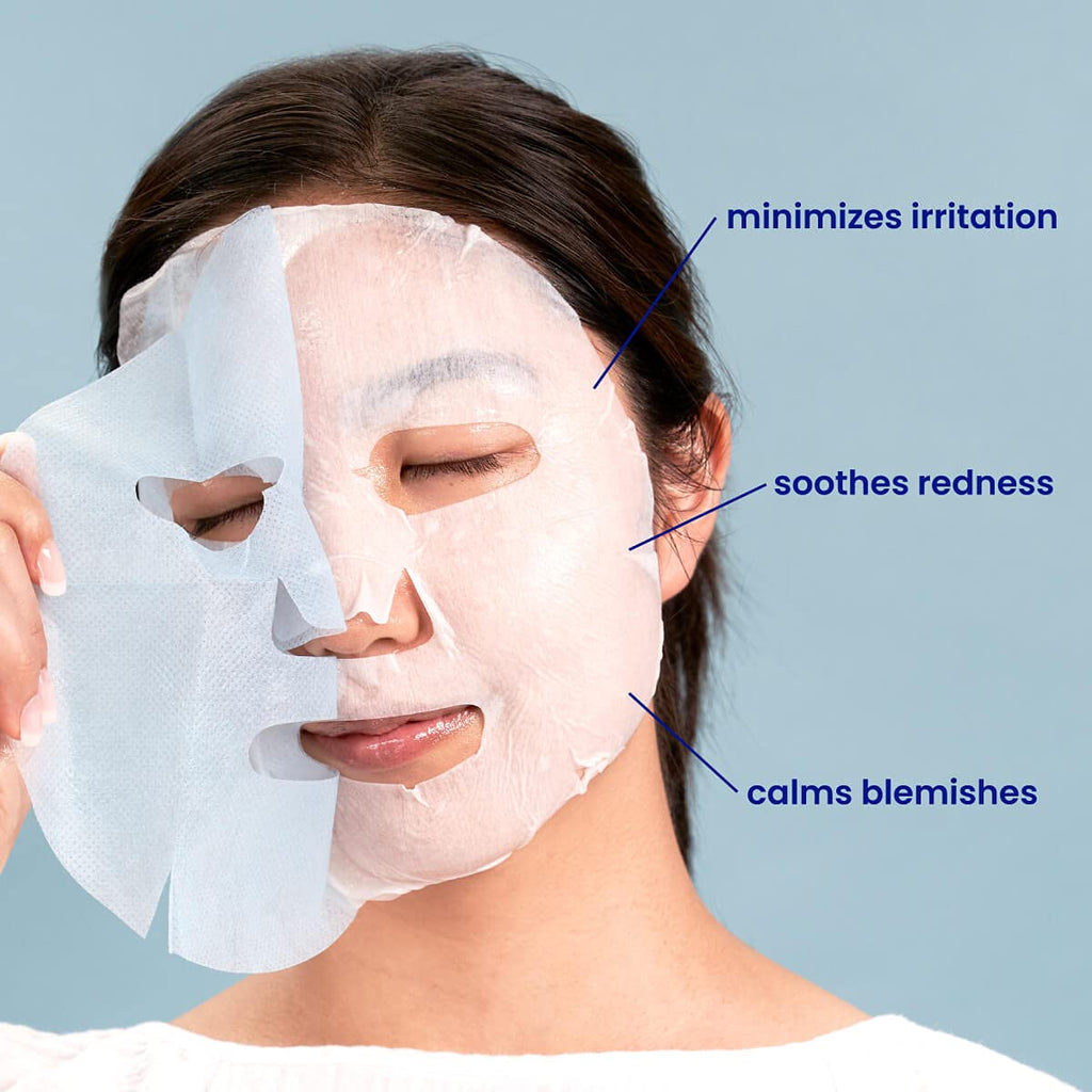 FACETORY Calming Sheet Mask for Acne-Prone Skin with Heartleaf | 10-Pack