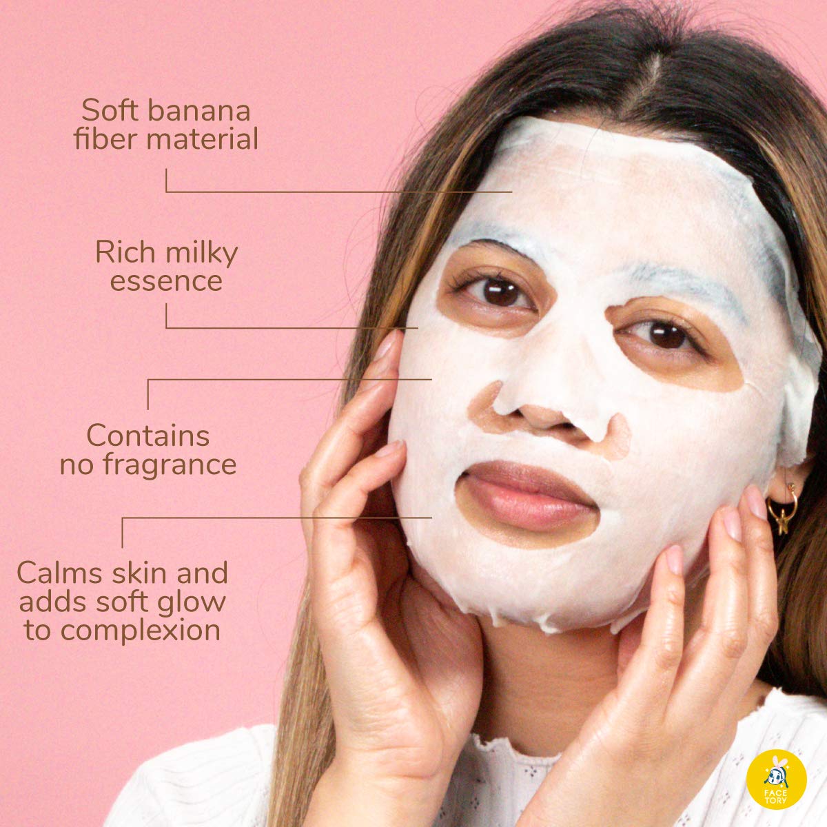 FACETORY Oats My Bananas Calming Sheet Mask | Milky Essence Hydration & Gentle Redness Relief (10 Pack)