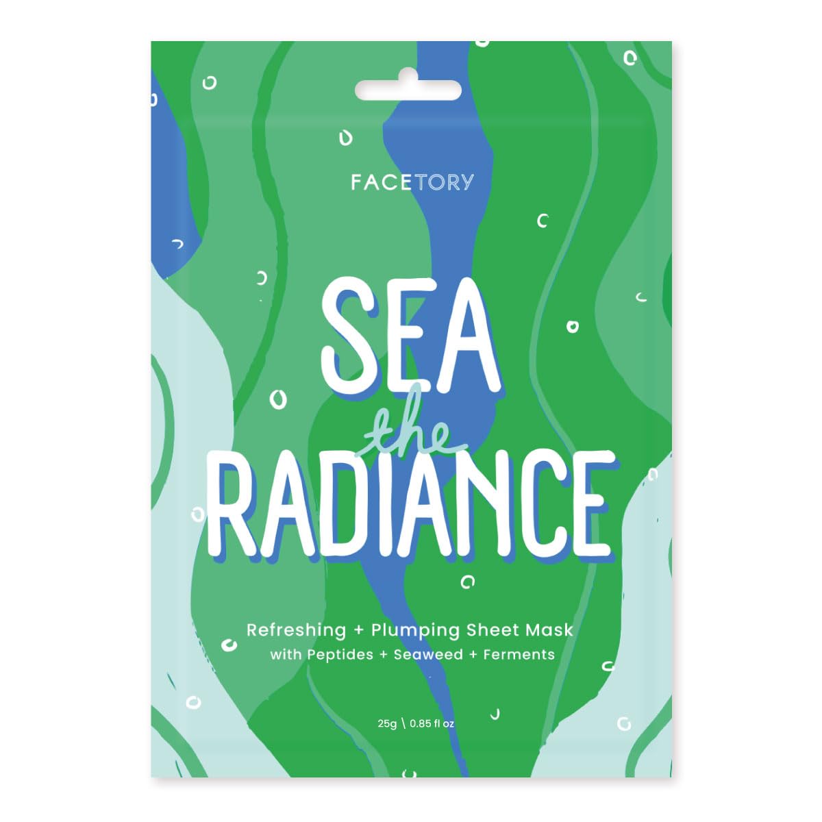 FACETORY Sea the Radiance Plumping Sheet Mask with Seaweed & Peptides – Hydration & Firming (10 Pack)