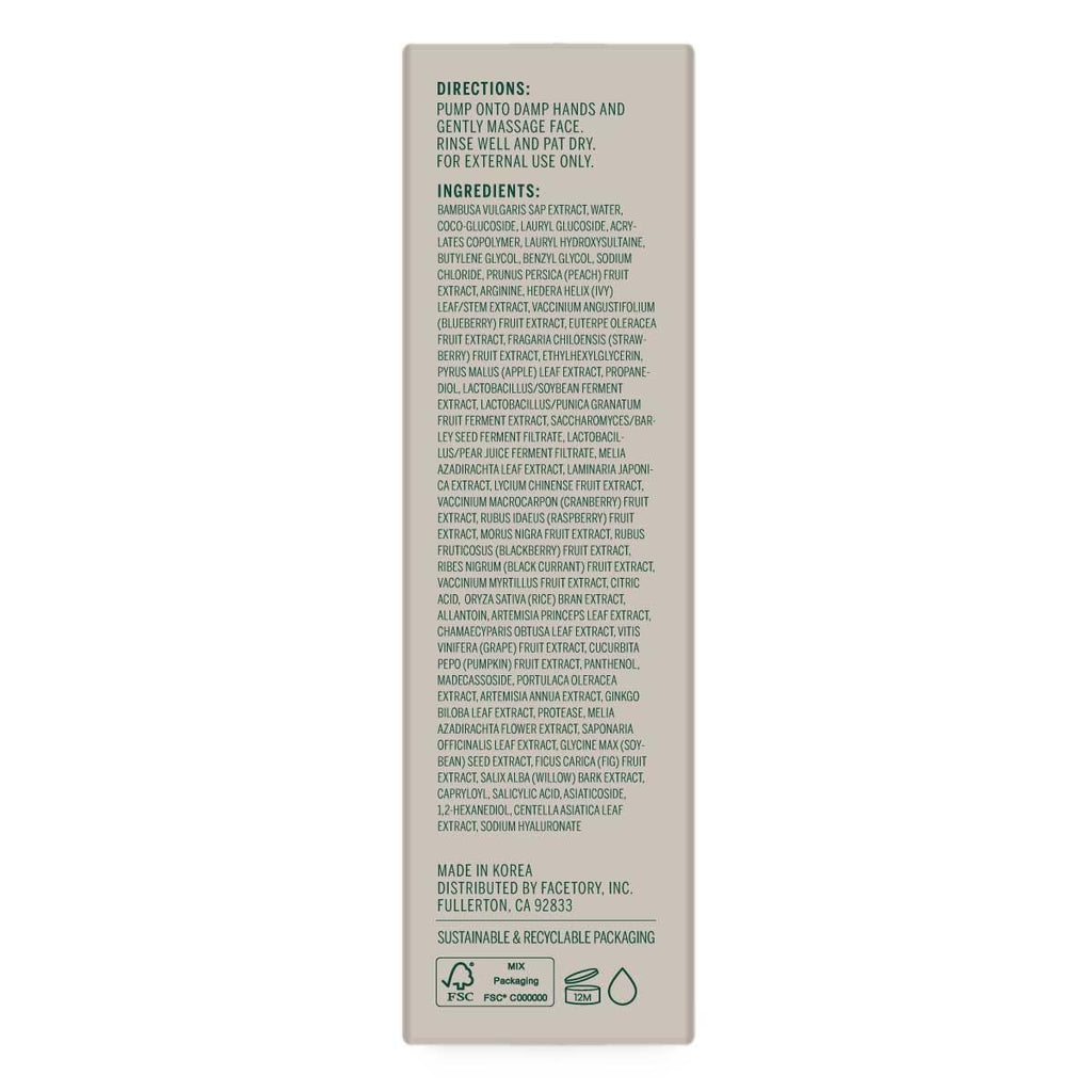 FACETORY Urban Calm Hydrating Face Wash – Gentle Gel Cleanser with Fermented Pear & LHA