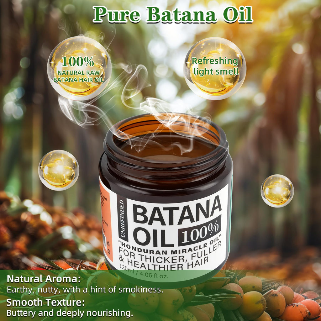 Fadelo Batana Oil for Hair Growth – 100% Natural, Unrefined, Honduras, 4.06 oz Jar