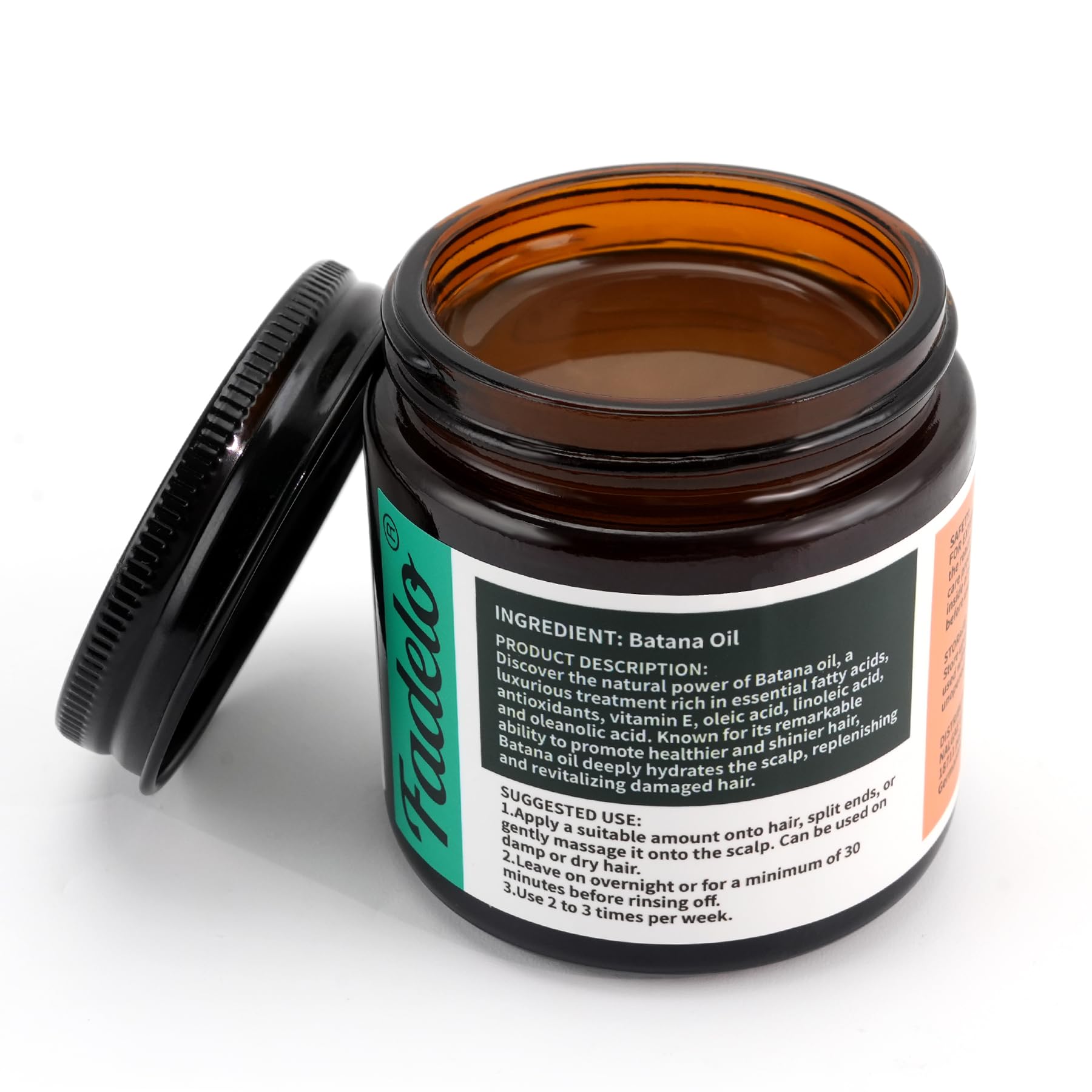 Fadelo Batana Oil for Hair Growth – 100% Natural, Unrefined, Honduras, 4.06 oz Jar
