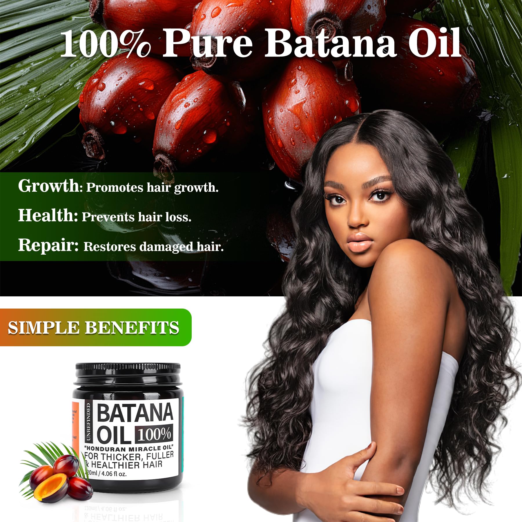 Fadelo Organic Batana Oil for Hair Growth – 100% Pure Batana from Honduras, 4 fl oz