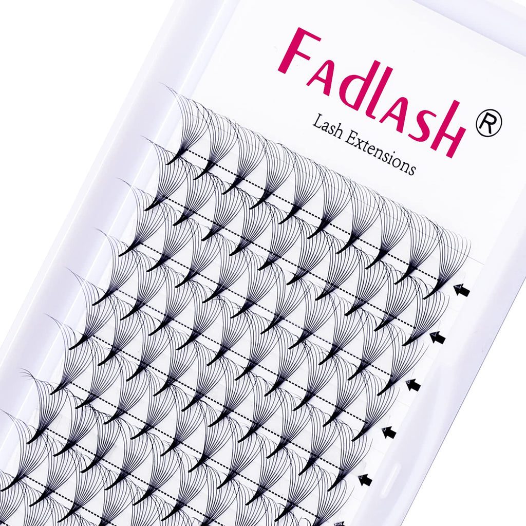FADLASH 0.07mm C Curl 10D Premade Volume Lashes - 120pcs 10mm PBT