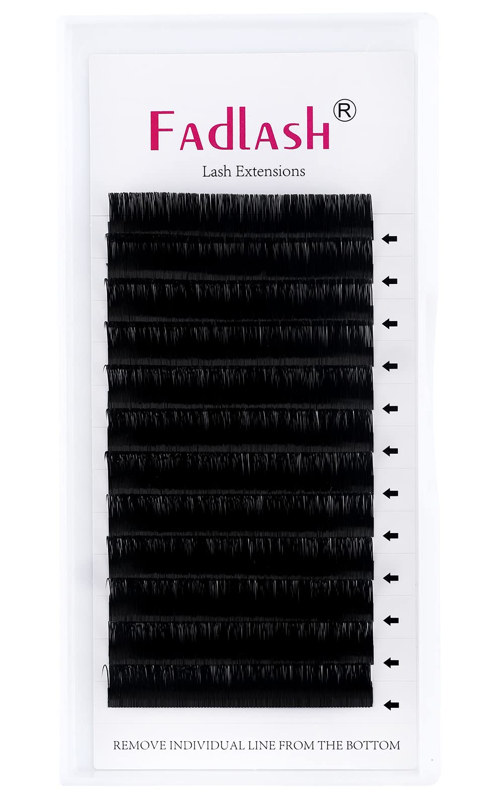 FADLASH Eyelash Extension D Curl 0.15 - 15mm | Classic Silk Lashes for Professionals