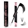 FADLASH 2-in-1 Cluster Lash Glue – Black & Clear, 72h Waterproof Hold