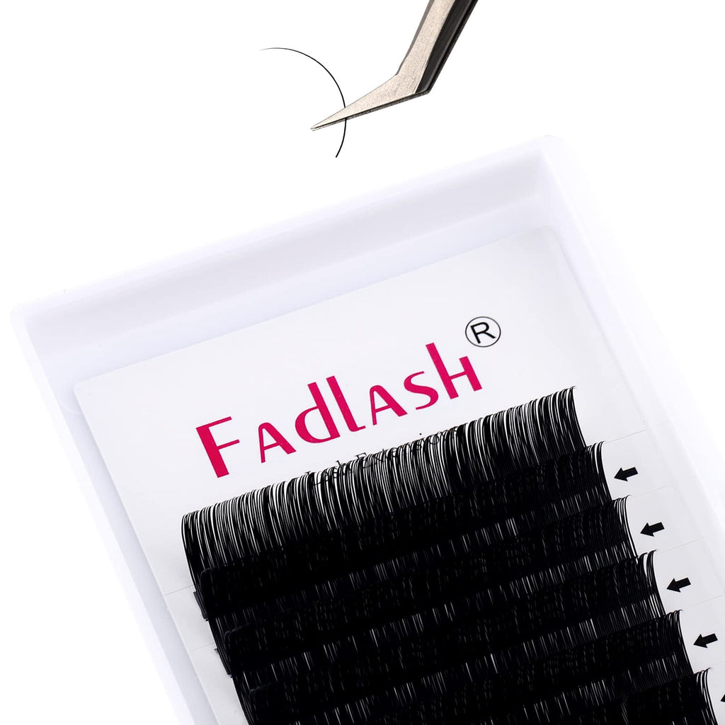 FADLASH Eyelash Extension D Curl 0.15 - 15mm | Classic Silk Lashes for Professionals