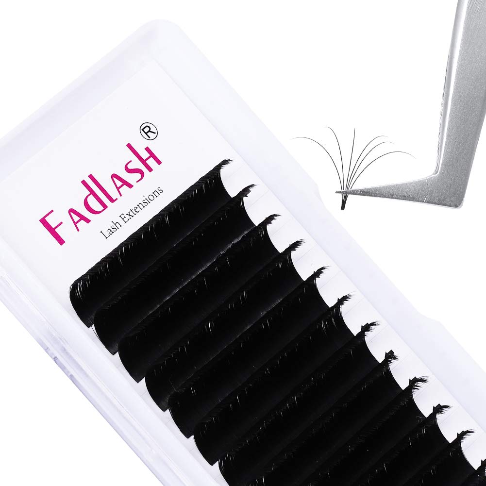 FADLASH D Curl 0.07 14mm Self-Fanning Lashes – Semi-Permanent Volume Extensions