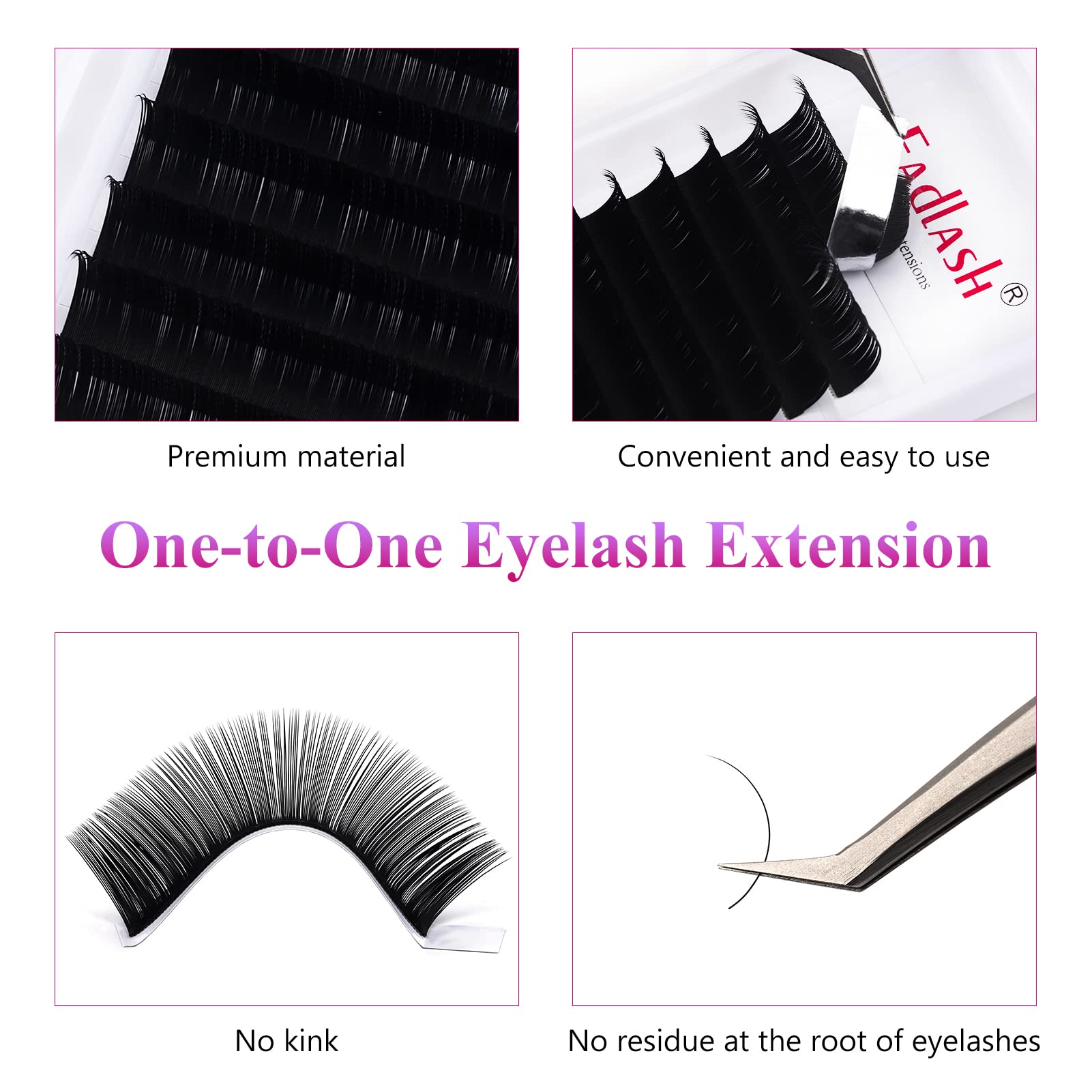 FADLASH Eyelash Extensions - C/D Curl 0.20mm Mixed 15-20mm | Professional Lash Supplies
