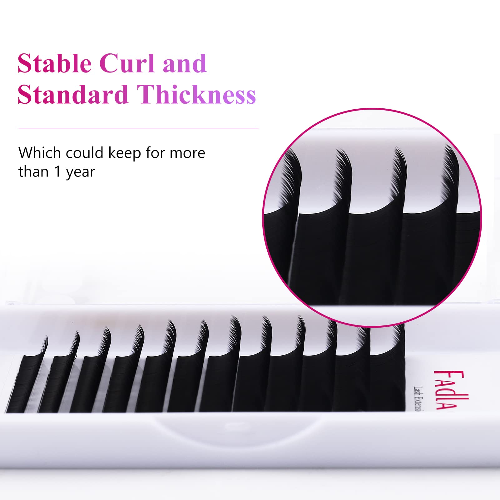 FADLASH Eyelash Extensions - C/D Curl 0.20mm Mixed 15-20mm | Professional Lash Supplies