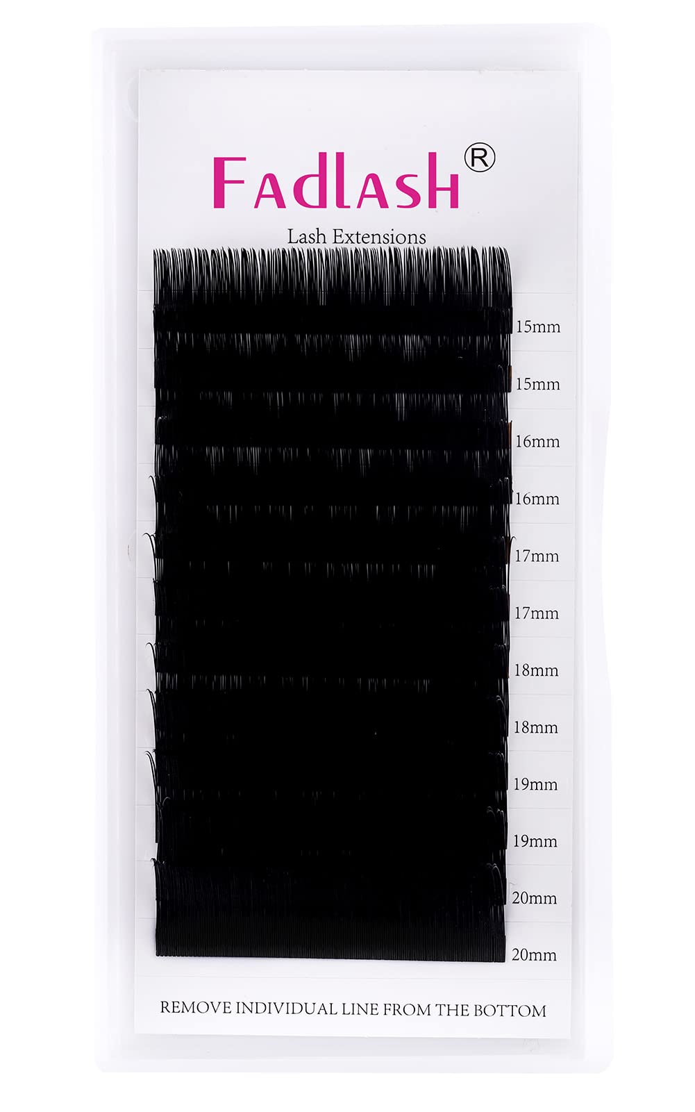 FADLASH Eyelash Extensions - C/D Curl 0.20mm Mixed 15-20mm | Professional Lash Supplies
