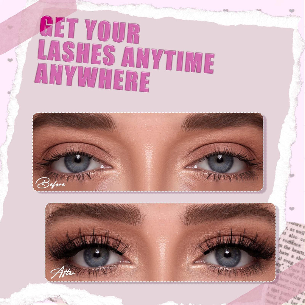 FADLASH Magnetic Eyelashes – Natural Look, Glue-Free, Reusable Lashes with Applicator (2 Pairs) S01