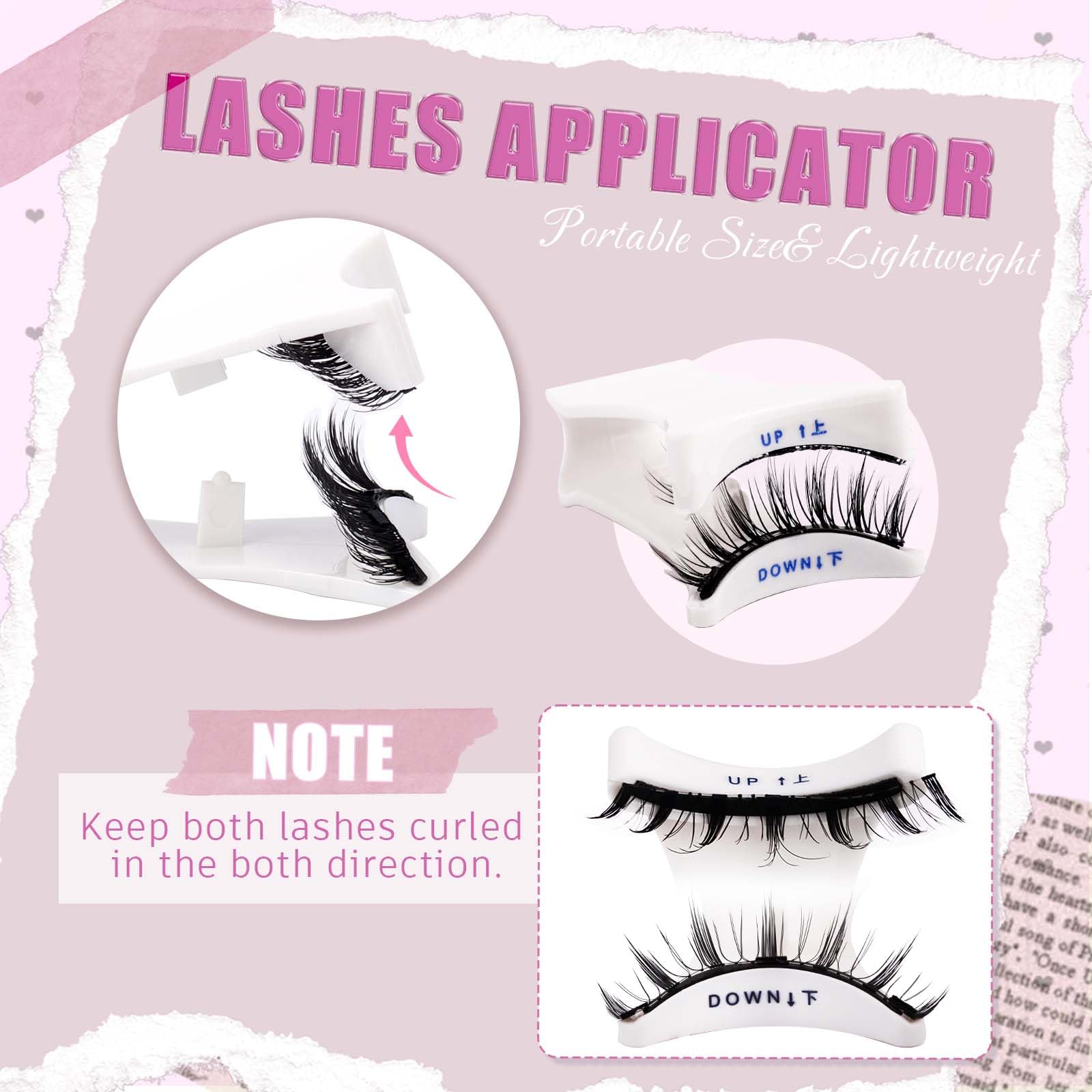 FADLASH Magnetic Eyelashes – Natural Look, Glue-Free, Reusable Lashes with Applicator (2 Pairs) S01