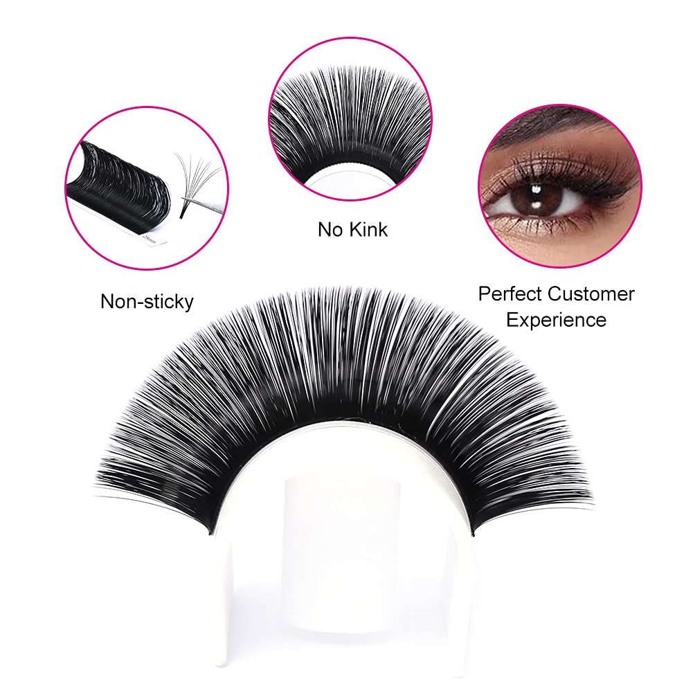 FADLASH D Curl 0.07 14mm Self-Fanning Lashes – Semi-Permanent Volume Extensions