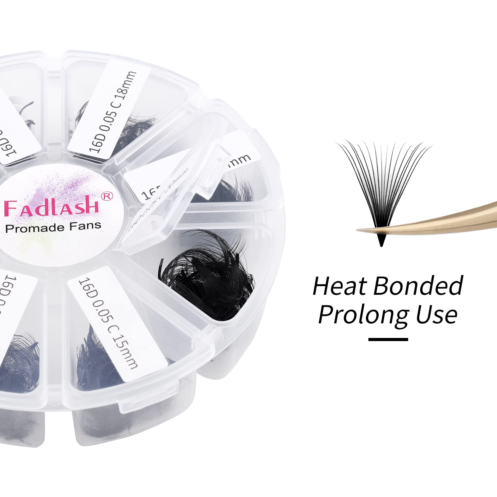 FADLASH Volume Premade Lash Fans 1000pcs – 5D to 16D, 9-20mm
